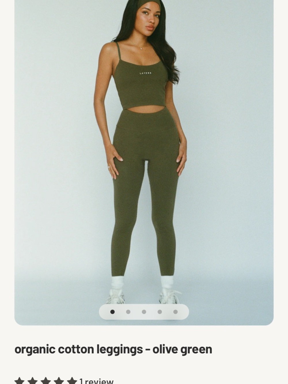 Layere Olive Green Organic Cotton Leggings